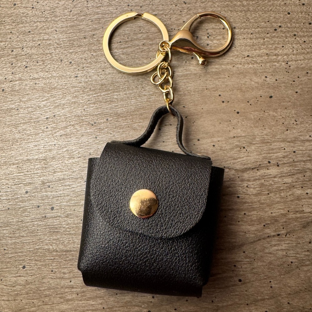 Black Pouch Keychain/Bag Charm